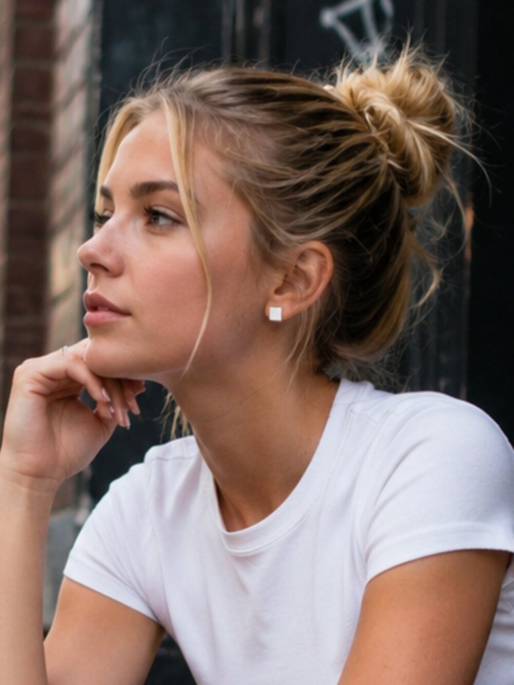 Minimalist Stainless Steel Tiny Box Street vibe Mini Square Silver Ear Studs